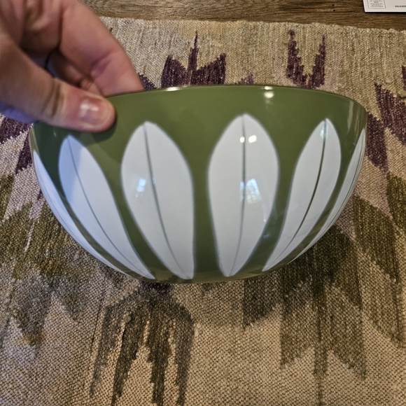 AMAZING CONDITION Catherine holm Mid Century Enamal Lotus Leaf Large Bowl - Picture 4 of 7